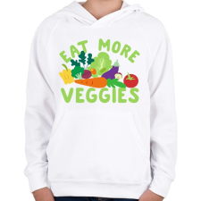 PRINTFASHION Eat healty  - Gyerek kapucnis pulóver - Fehér gyerek pulóver, kardigán