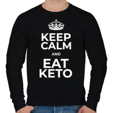 PRINTFASHION EAT KETO - Férfi pulóver - Fekete férfi pulóver, kardigán