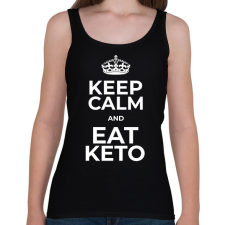 PRINTFASHION EAT KETO - Női atléta - Fekete női trikó