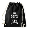 PRINTFASHION EAT KETO - Sportzsák, Tornazsák - Fekete