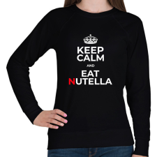 PRINTFASHION EAT NUTELLA - Női pulóver - Fekete női pulóver, kardigán