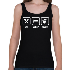 PRINTFASHION EAT SLEEP CSGO - Női atléta - Fekete