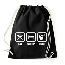 PRINTFASHION EAT SLEEP CSGO - Sportzsák, Tornazsák - Fekete tornazsák
