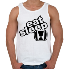 PRINTFASHION Eat Sleep Honda - Férfi atléta - Fehér atléta, trikó
