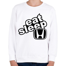 PRINTFASHION Eat Sleep Honda - Gyerek pulóver - Fehér