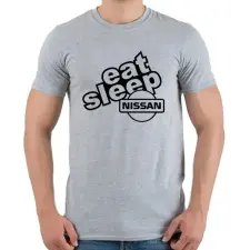 PRINTFASHION Eat Sleep Nissan - Férfi póló - Sport szürke férfi póló