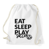 PRINTFASHION Eat Sleep Play Soccer - Sportzsák, Tornazsák - Fehér