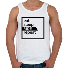 PRINTFASHION Eat sleep ride repeat  - Férfi atléta - Fehér