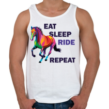 PRINTFASHION Eat sleep RIDE repeat - Férfi atléta - Fehér atléta, trikó