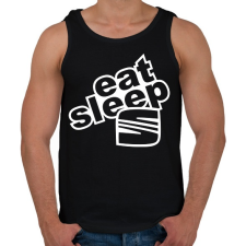 PRINTFASHION Eat Sleep Seat - Férfi atléta - Fekete atléta, trikó