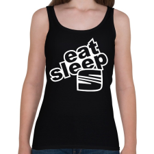 PRINTFASHION Eat Sleep Seat - Női atléta - Fekete női trikó