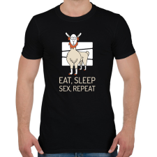 PRINTFASHION EAT SLEEP SEX REPEAT - Férfi póló - Fekete férfi póló