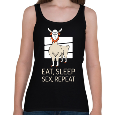 PRINTFASHION EAT SLEEP SEX REPEAT - Női atléta - Fekete