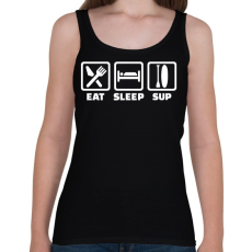 PRINTFASHION Eat Sleep SUP - Női atléta - Fekete