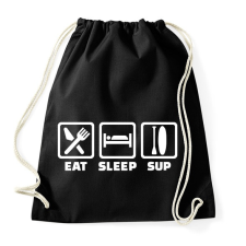 PRINTFASHION Eat Sleep SUP - Sportzsák, Tornazsák - Fekete tornazsák