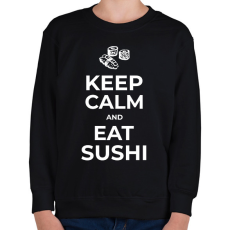PRINTFASHION EAT SUSHI - Gyerek pulóver - Fekete