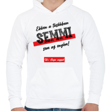 PRINTFASHION Ebben a táskában - Táska minta - Férfi kapucnis pulóver - Fehér