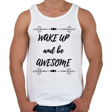 PRINTFASHION Ébredj fel és légy király - Férfi atléta - Fehér