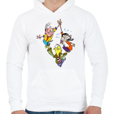 PRINTFASHION Ed Edd Eddy - Férfi kapucnis pulóver - Fehér