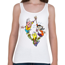 PRINTFASHION Ed Edd Eddy - Női atléta - Fehér női trikó