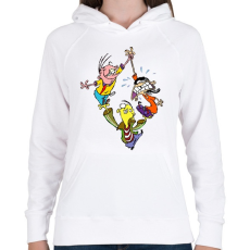 PRINTFASHION Ed Edd Eddy - Női kapucnis pulóver - Fehér