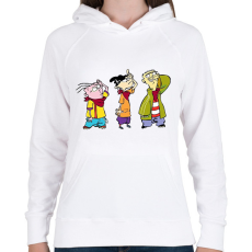 PRINTFASHION Ed Edd Edy - Női kapucnis pulóver - Fehér