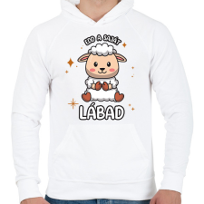 PRINTFASHION Edd a saját lábad - Férfi kapucnis pulóver - Fehér férfi pulóver, kardigán