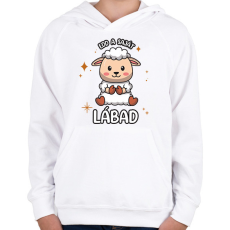 PRINTFASHION Edd a saját lábad - Gyerek kapucnis pulóver - Fehér