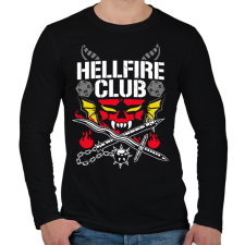 PRINTFASHION Eddie Munson Hellfire Club - Férfi hosszú ujjú póló - Fekete férfi póló