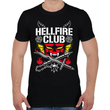 PRINTFASHION Eddie Munson Hellfire Club - Férfi póló - Fekete férfi póló