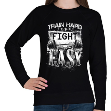 PRINTFASHION Eddz keményen, harcolj könnyedén! - Női pulóver - Fekete
