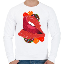PRINTFASHION Édes ajkak - Férfi pulóver - Fehér férfi pulóver, kardigán