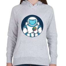 PRINTFASHION Édes Galaxis - Női kapucnis pulóver - Sport szürke