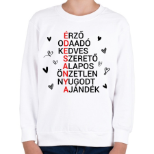 PRINTFASHION ÉDESANYA - Gyerek pulóver - Fehér gyerek pulóver, kardigán