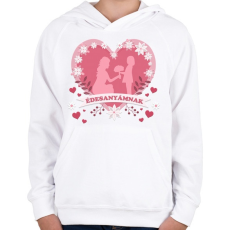 PRINTFASHION Édesanyámnak - Gyerek kapucnis pulóver - Fehér