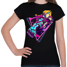 PRINTFASHION Edward Elric - Női póló - Fekete