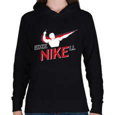PRINTFASHION EdzeNIKEll - Női kapucnis pulóver - Fekete