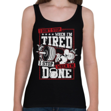 PRINTFASHION Edzés pihenés nélkül! - Női atléta - Fekete