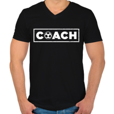 PRINTFASHION Edző - Férfi V-nyakú póló - Fekete