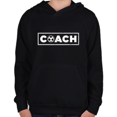 PRINTFASHION Edző - Gyerek kapucnis pulóver - Fekete