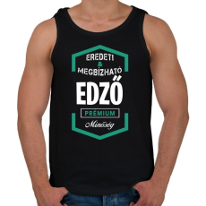PRINTFASHION Edző prémium minőség - Férfi atléta - Fekete