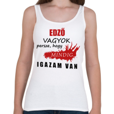 PRINTFASHION Edző vagyok... - Női atléta - Fehér női trikó