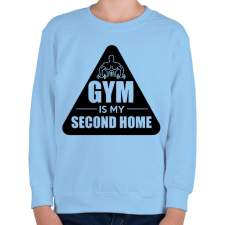 PRINTFASHION Edzőterem a második otthonom - Gyerek pulóver - Világoskék gyerek pulóver, kardigán