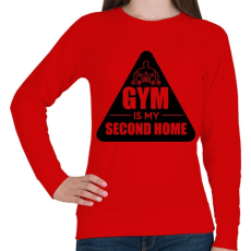 PRINTFASHION Edzőterem a második otthonom - Női pulóver - Piros