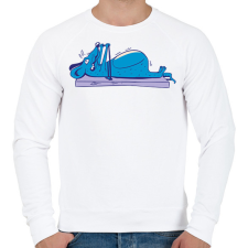 PRINTFASHION Egér edzés - Férfi pulóver - Fehér férfi pulóver, kardigán