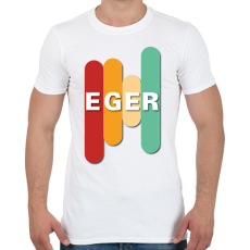 PRINTFASHION Eger - Színes - Férfi póló - Fehér