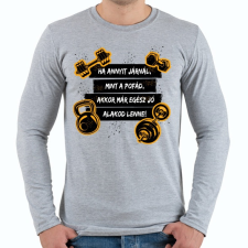 PRINTFASHION Egész jó alakod lenne - Férfi hosszú ujjú póló - Sport szürke férfi póló