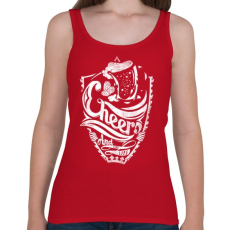 PRINTFASHION Egészségedre - Női atléta - Cseresznyepiros