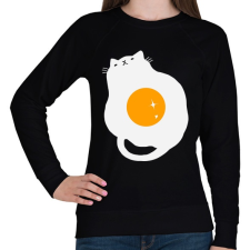 PRINTFASHION Egg Cat - Női pulóver - Fekete női pulóver, kardigán