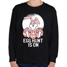 PRINTFASHION Egghunter - Gyerek pulóver - Fekete gyerek pulóver, kardigán